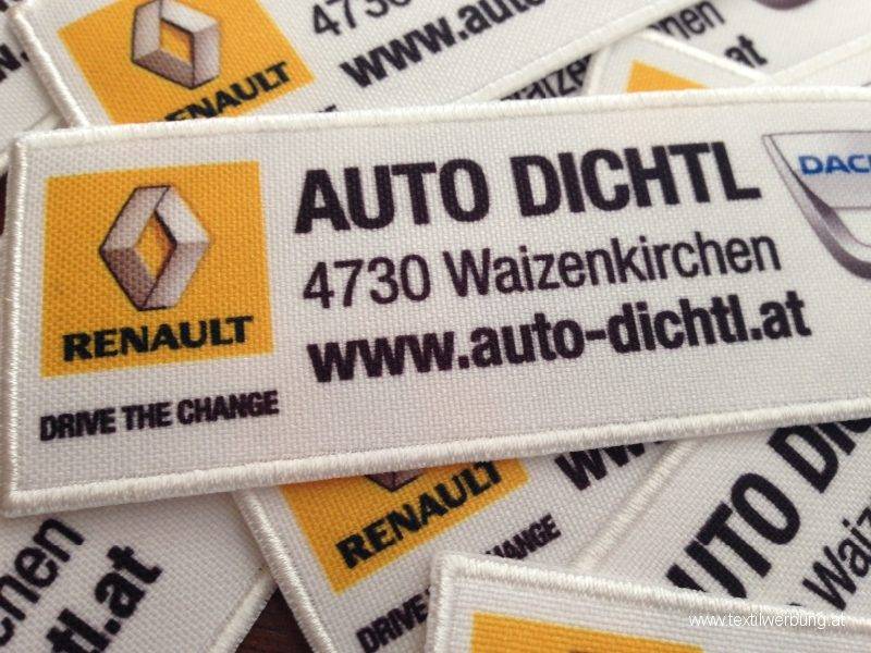 Gedruckte Aufnäher, Firmenpatches der Wiener Stickerei