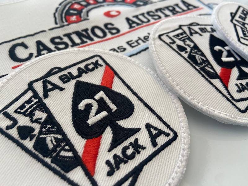 Gestickte Aufnäher Wien, Casinos Austria Patches
