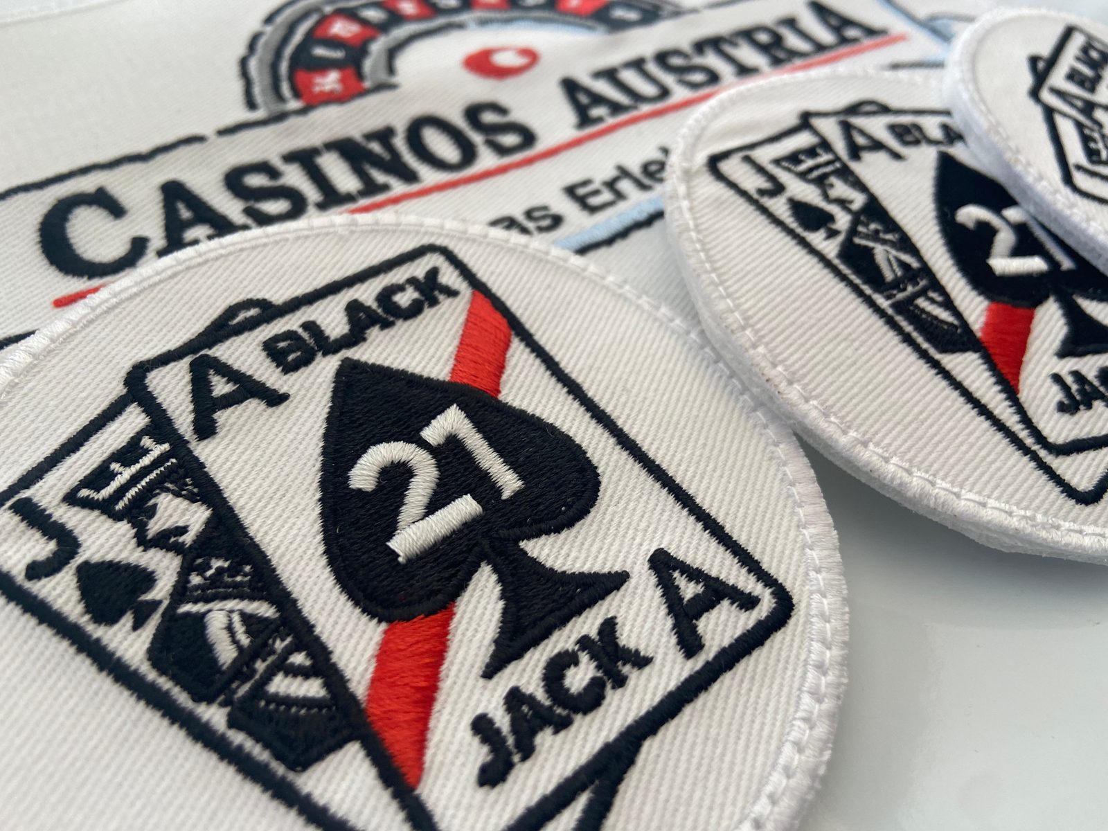 Gestickte Aufnäher Wien, Casinos Austria Patches