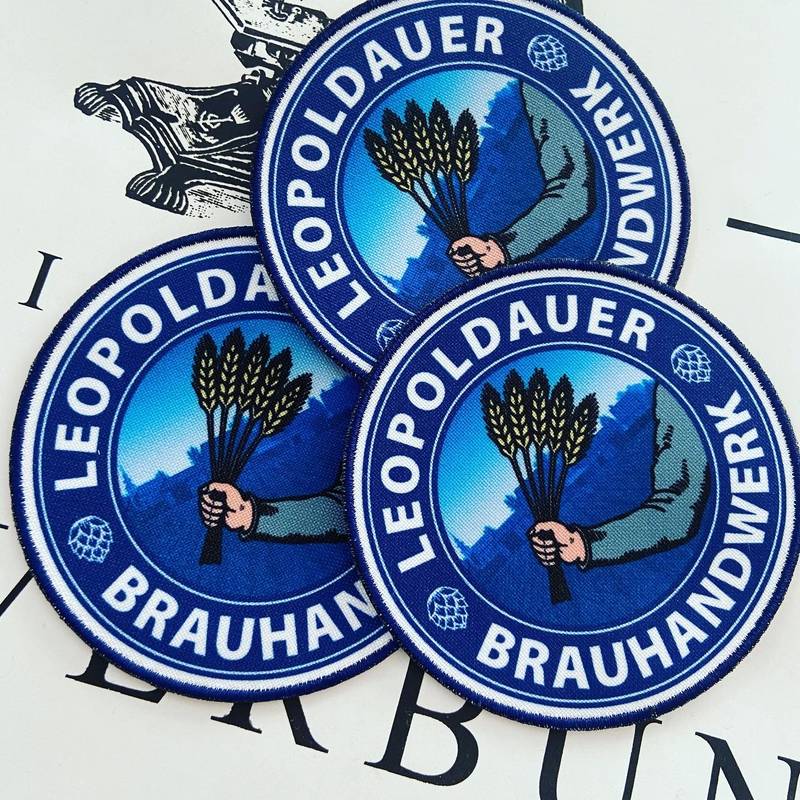 Gedruckte Aufnäher Wien, Leopoldauer Brauhandwerk Patches