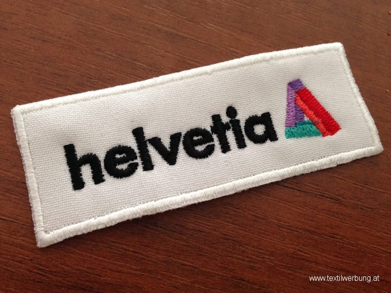 Helvetia Aufnäher, Qualitätsstickerei aus Wien