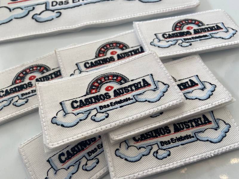 Klettaufnäher Wien, Casinos Austria gestickte Patches